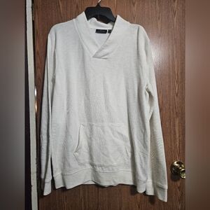 Marc Anthony Mens White Pullover Sweater With Kangaroo Pocket Size Large!